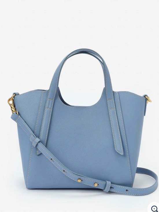 J Mclaughlin Handbags - Classic Blue Leather Satchel with Removable Strap